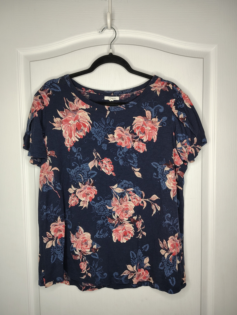 Maurices Navy Short-Sleeve Floral Tee